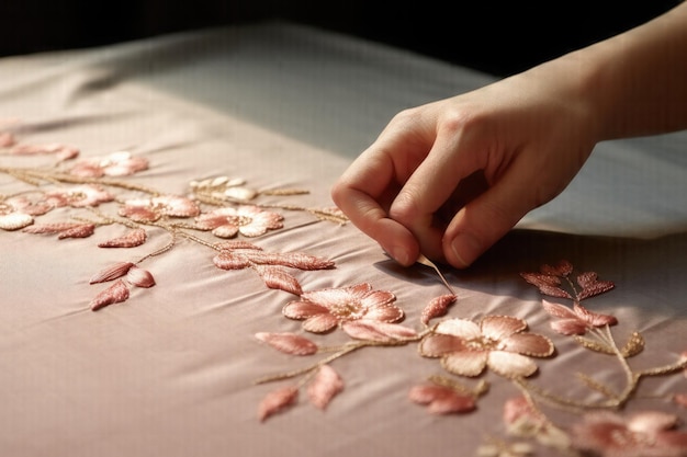 ruky pri vyšívaní